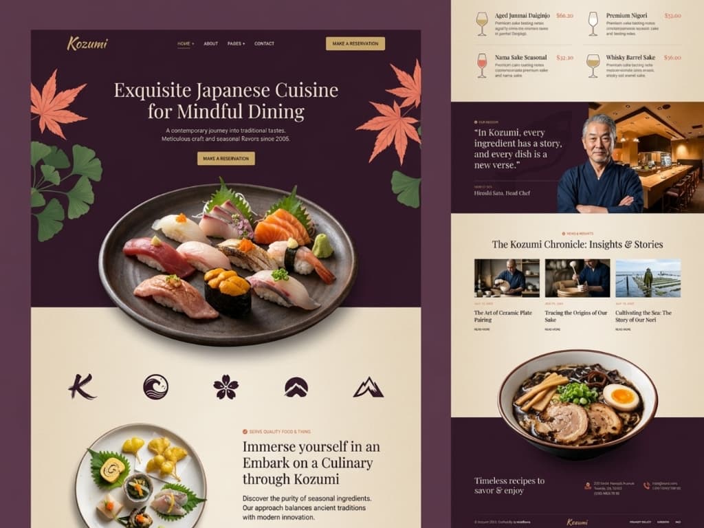 Sushi Master - Restaurant website design by SafaSites